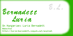 bernadett luria business card
